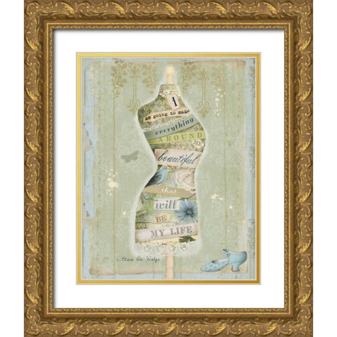 Make Everything Beautiful Gold Ornate Wood Framed Art Print with Double Matting by Albert, Beth