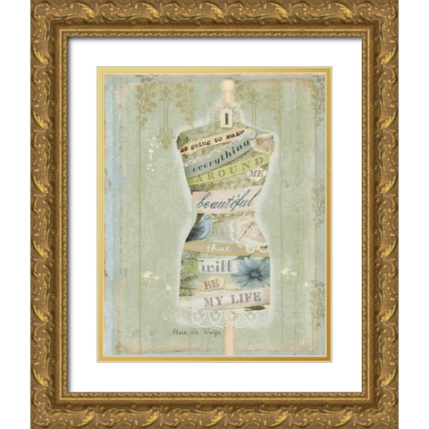 Make Everything Beautiful II Gold Ornate Wood Framed Art Print with Double Matting by Albert, Beth
