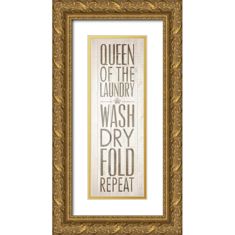 Queen of the Laundry IV Gold Ornate Wood Framed Art Print with Double Matting by Drotz, Dallas