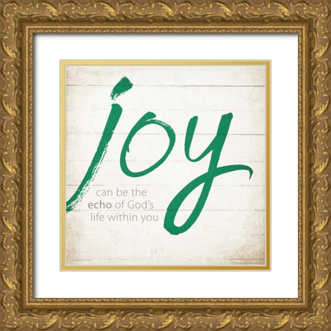 Joy Gold Ornate Wood Framed Art Print with Double Matting by Drotz, Dallas