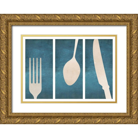 Flatware II Gold Ornate Wood Framed Art Print with Double Matting by Drotz, Dallas