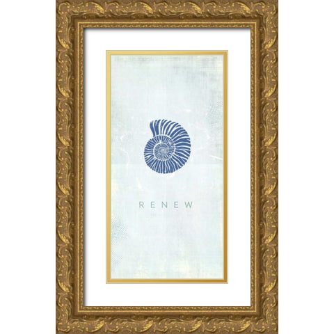 Seashell Renew Gold Ornate Wood Framed Art Print with Double Matting by Drotz, Dallas