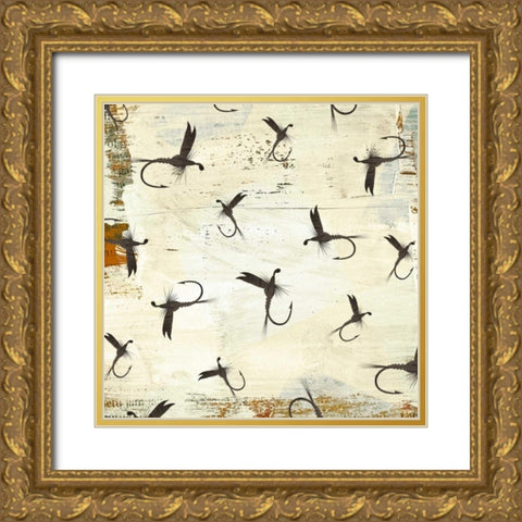 Lure Pattern Gold Ornate Wood Framed Art Print with Double Matting by Drotz, Dallas