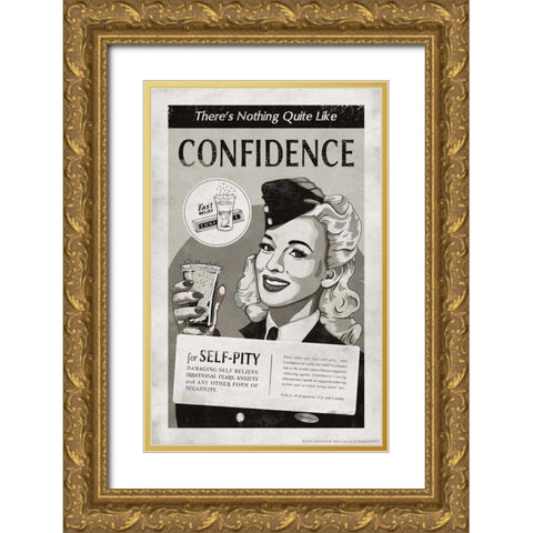 Confidence Gold Ornate Wood Framed Art Print with Double Matting by K, Estera