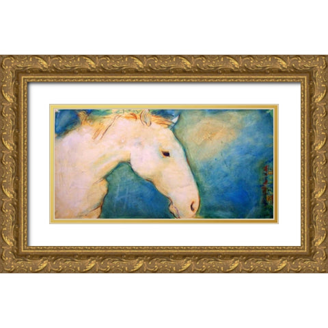 Profile Gold Ornate Wood Framed Art Print with Double Matting by Hoffman, Kate