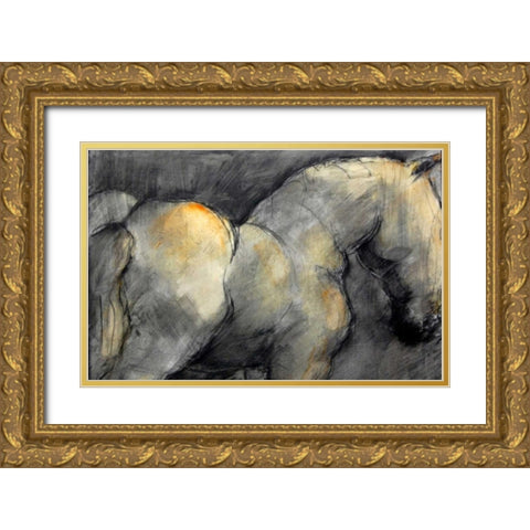 Dark Horse Gold Ornate Wood Framed Art Print with Double Matting by Hoffman, Kate