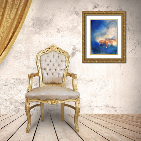 Walking Off Gold Ornate Wood Framed Art Print with Double Matting by Hoffman, Kate