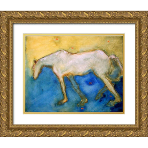 Horse 2 Gold Ornate Wood Framed Art Print with Double Matting by Hoffman, Kate
