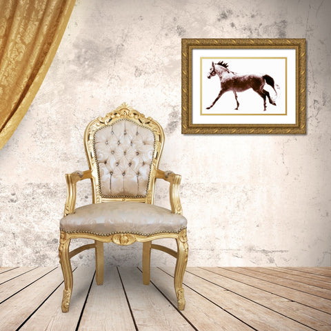 Horse 6 Gold Ornate Wood Framed Art Print with Double Matting by Hoffman, Kate