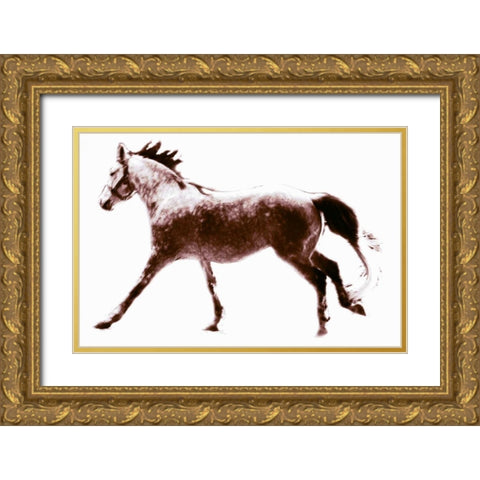 Horse 6 Gold Ornate Wood Framed Art Print with Double Matting by Hoffman, Kate