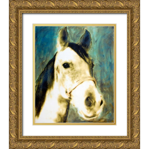 Portrait of Tony Gold Ornate Wood Framed Art Print with Double Matting by Hoffman, Kate