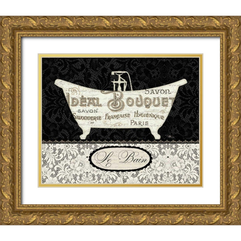 French Lace I Gold Ornate Wood Framed Art Print with Double Matting by Pela Studio