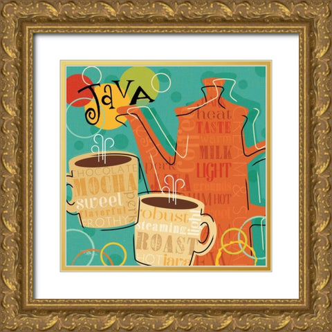 Funky Brew IV Gold Ornate Wood Framed Art Print with Double Matting by Pela Studio