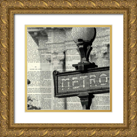 Metro I Crop Gold Ornate Wood Framed Art Print with Double Matting by Olivier, Marc