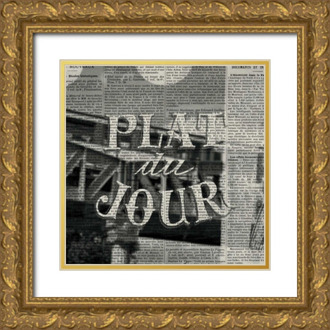Plat du Jour Gold Ornate Wood Framed Art Print with Double Matting by Olivier, Marc