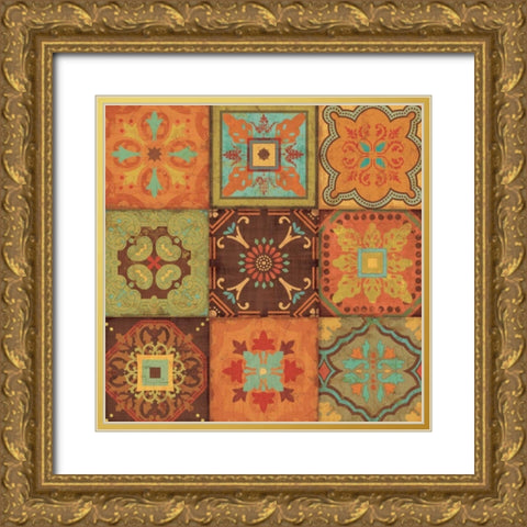 From India III Gold Ornate Wood Framed Art Print with Double Matting by Pela Studio