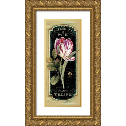 Garden View IV Black Gold Ornate Wood Framed Art Print with Double Matting by Audit, Lisa