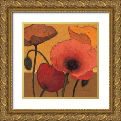 Poppy Curry I Gold Ornate Wood Framed Art Print with Double Matting by Novak, Shirley