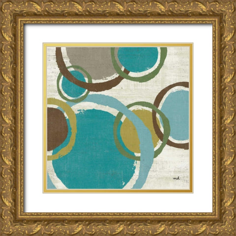 Vintage Bubbles II Gold Ornate Wood Framed Art Print with Double Matting by Hershey, Moira