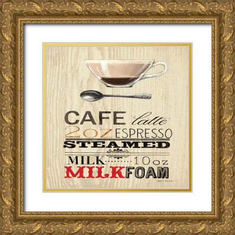 Cafe Latte Gold Ornate Wood Framed Art Print with Double Matting by Fabiano, Marco