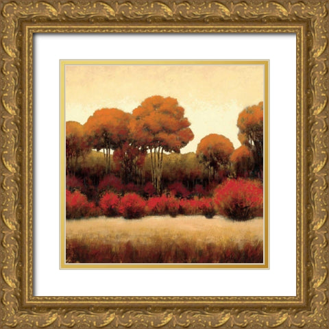 Autumn Forest II Gold Ornate Wood Framed Art Print with Double Matting by Wiens, James