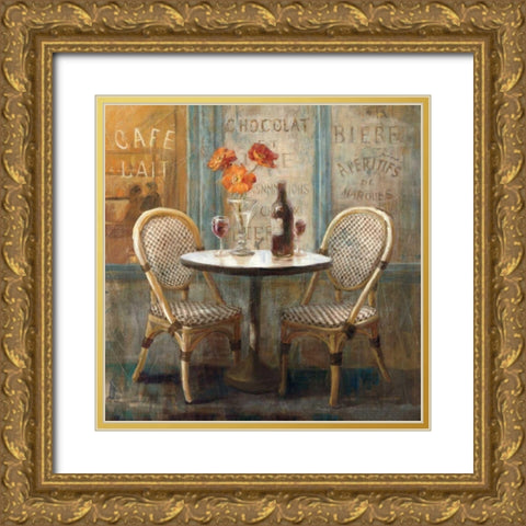 Meet Me at Le Cafe I Gold Ornate Wood Framed Art Print with Double Matting by Nai, Danhui