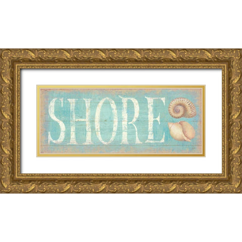 Pastel Shore Gold Ornate Wood Framed Art Print with Double Matting by Brissonnet, Daphne