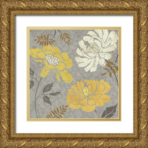 Morning Tones Gold I Gold Ornate Wood Framed Art Print with Double Matting by Brissonnet, Daphne