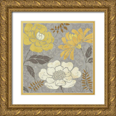 Morning Tones Gold II Gold Ornate Wood Framed Art Print with Double Matting by Brissonnet, Daphne
