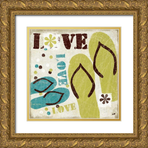 60s Revival IV Gold Ornate Wood Framed Art Print with Double Matting by Mullan, Michael