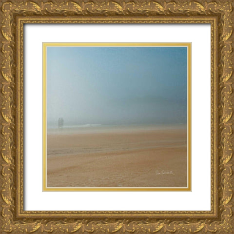 Beach Stroll Gold Ornate Wood Framed Art Print with Double Matting by Schlabach, Sue