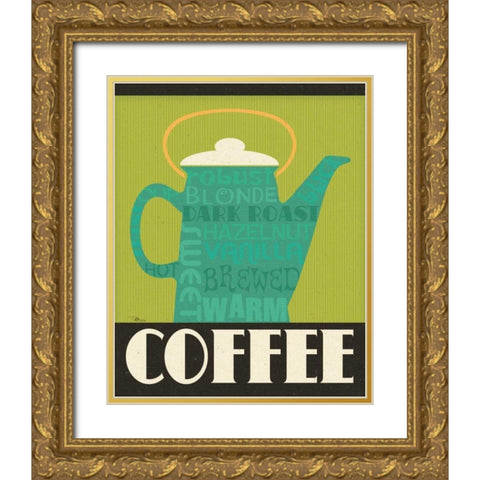 Kitchen It III Gold Ornate Wood Framed Art Print with Double Matting by Pela Studio