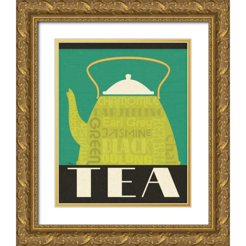 Kitchen It! IV Gold Ornate Wood Framed Art Print with Double Matting by Pela Studio