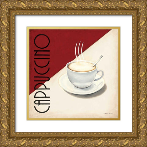 Cafe Moderne II Gold Ornate Wood Framed Art Print with Double Matting by Fabiano, Marco