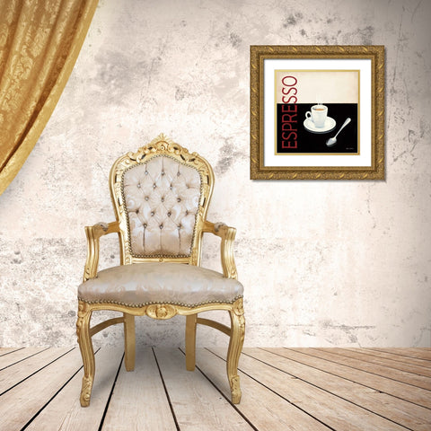 Cafe Moderne IV Gold Ornate Wood Framed Art Print with Double Matting by Fabiano, Marco