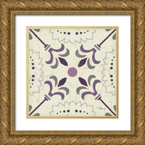Lavender Glow Square II Gold Ornate Wood Framed Art Print with Double Matting by Pela Studio