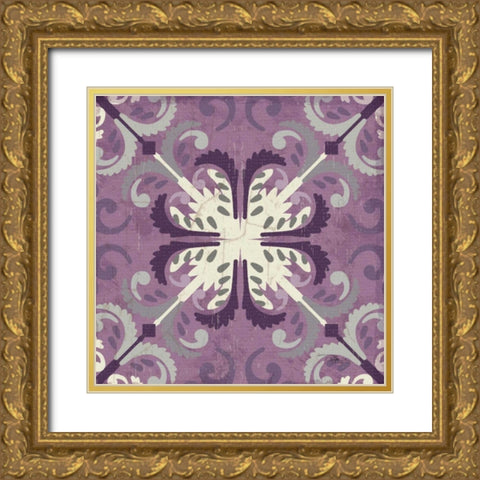 Lavender Glow Square III Gold Ornate Wood Framed Art Print with Double Matting by Pela Studio