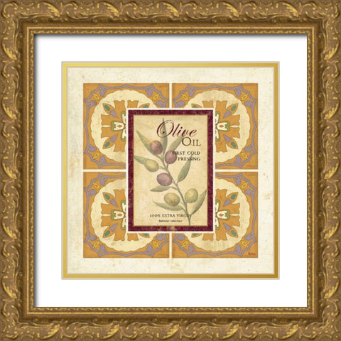 Oliva III Gold Ornate Wood Framed Art Print with Double Matting by Charron, Veronique