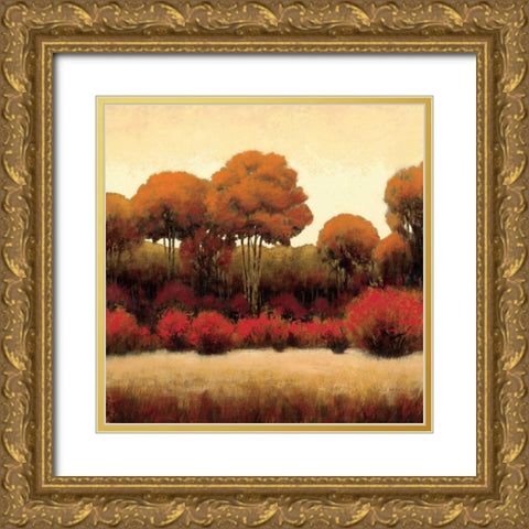 Autumn Forest II Gold Ornate Wood Framed Art Print with Double Matting by Wiens, James