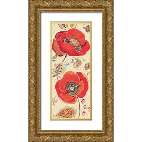 Moroccan Red Light II Gold Ornate Wood Framed Art Print with Double Matting by Brissonnet, Daphne