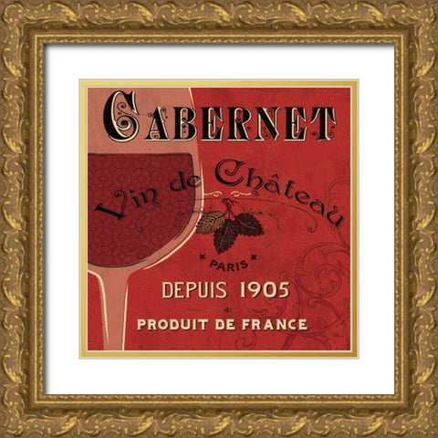 Red Label I Gold Ornate Wood Framed Art Print with Double Matting by Pela Studio