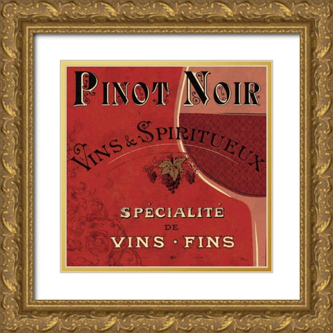 Red Label II Gold Ornate Wood Framed Art Print with Double Matting by Pela Studio