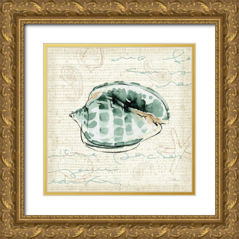 Ocean Prints I Gold Ornate Wood Framed Art Print with Double Matting by Pela Studio