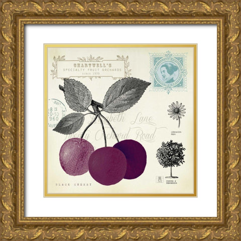 Cherry Notes Gold Ornate Wood Framed Art Print with Double Matting by Studio Mousseau