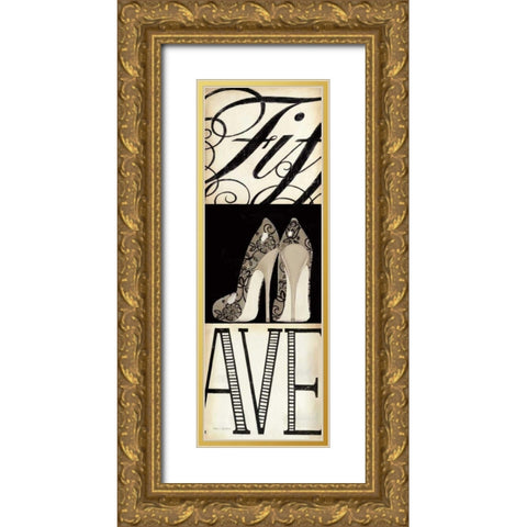 Fifth and Madison III Gold Ornate Wood Framed Art Print with Double Matting by Fabiano, Marco