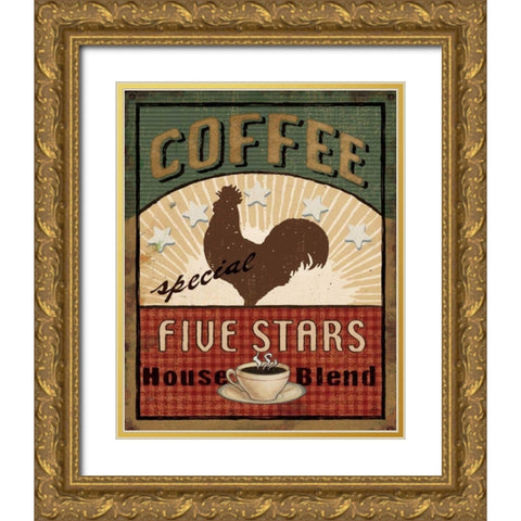 Coffee Blend III Gold Ornate Wood Framed Art Print with Double Matting by Brissonnet, Daphne