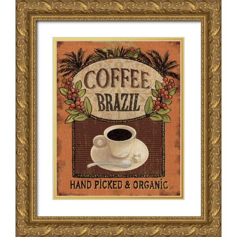 Coffee Blend IV Gold Ornate Wood Framed Art Print with Double Matting by Brissonnet, Daphne