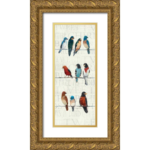 The Usual Suspects Panel I Gold Ornate Wood Framed Art Print with Double Matting by Tillmon, Avery