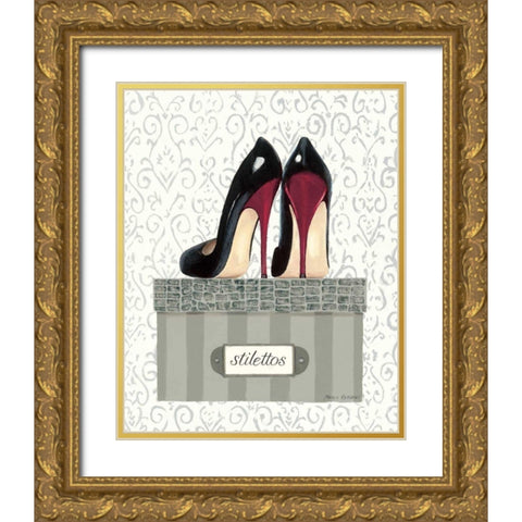 Tres Chic IV Gold Ornate Wood Framed Art Print with Double Matting by Fabiano, Marco