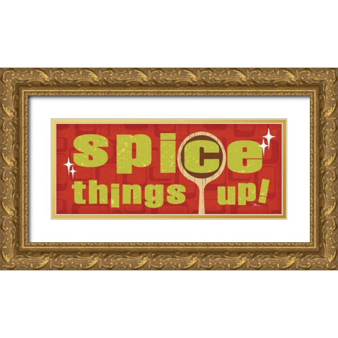 Kitchen It VII Gold Ornate Wood Framed Art Print with Double Matting by Pela Studio